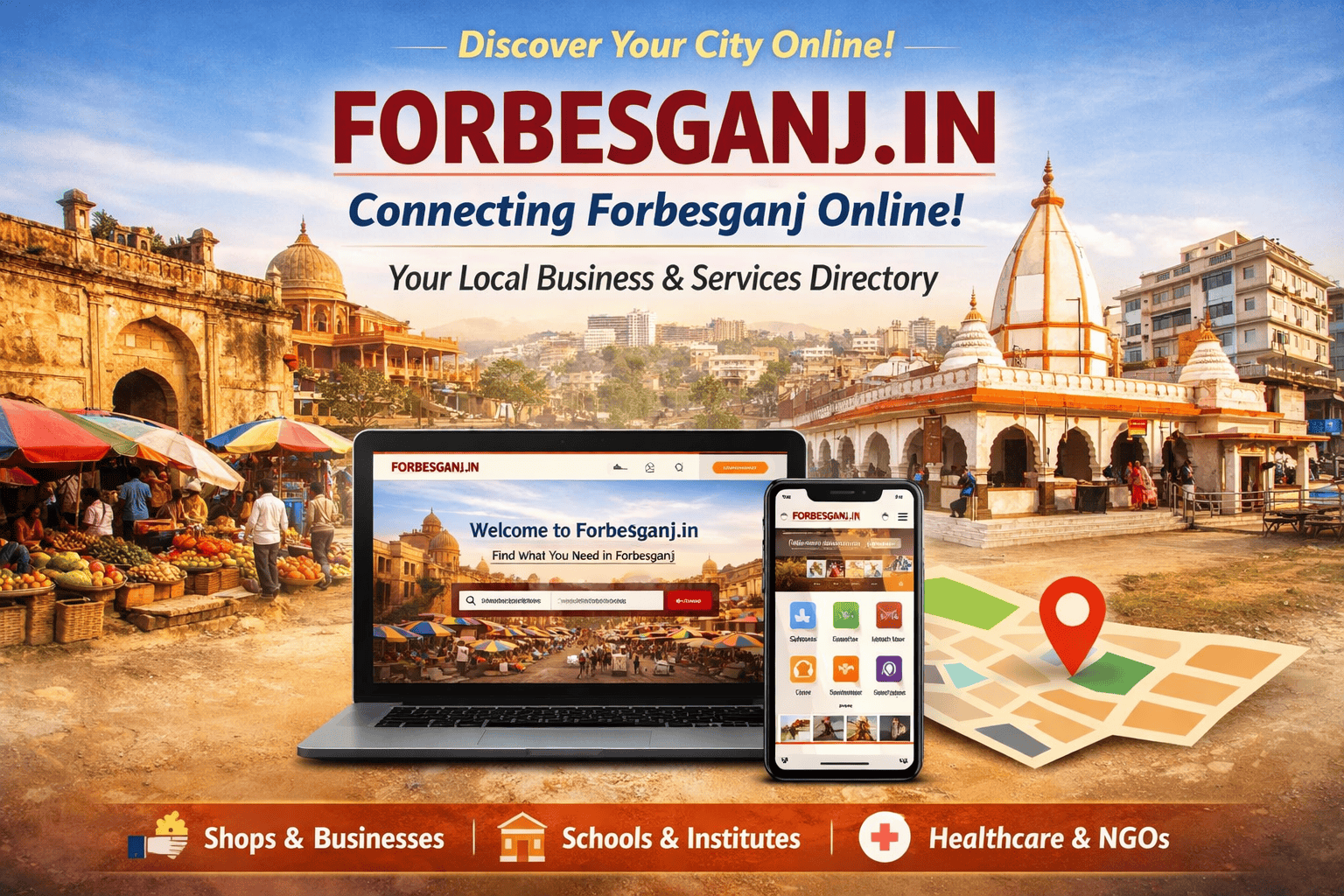 Forbesganj Goes Digital: Local Directory Website Forbesganj.in Connects City Businesses Online